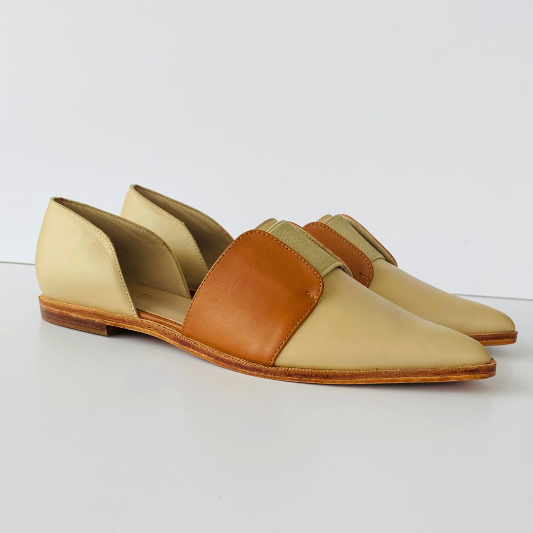 Mocasine Stefannia - Beige y Camel