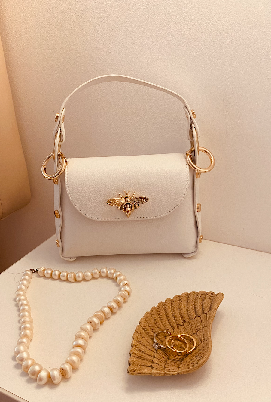 Mini Bag Bee Queen - Blanco