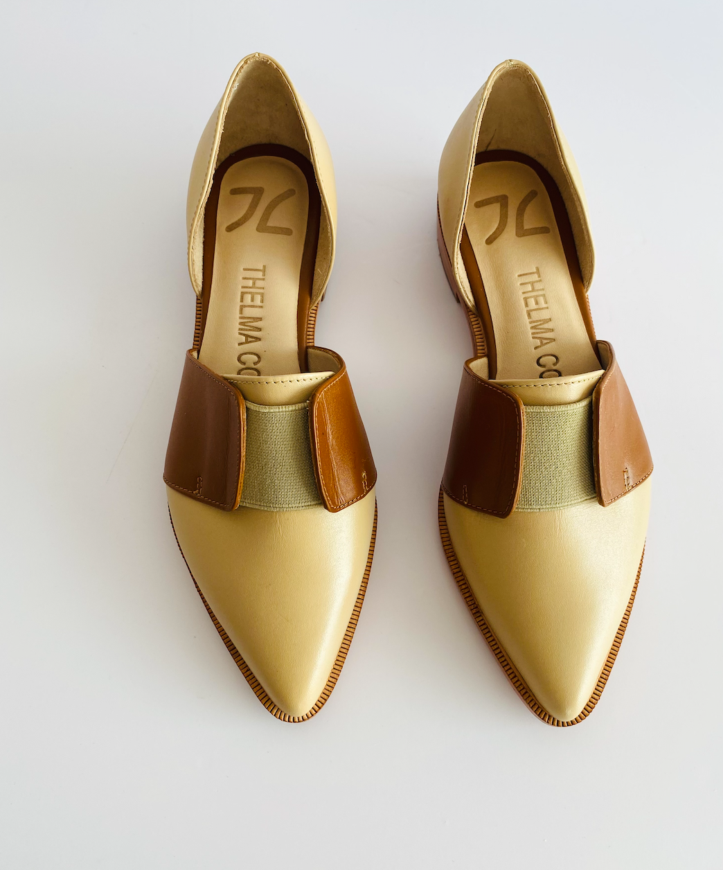 Mocasine Stefannia - Beige and Camel